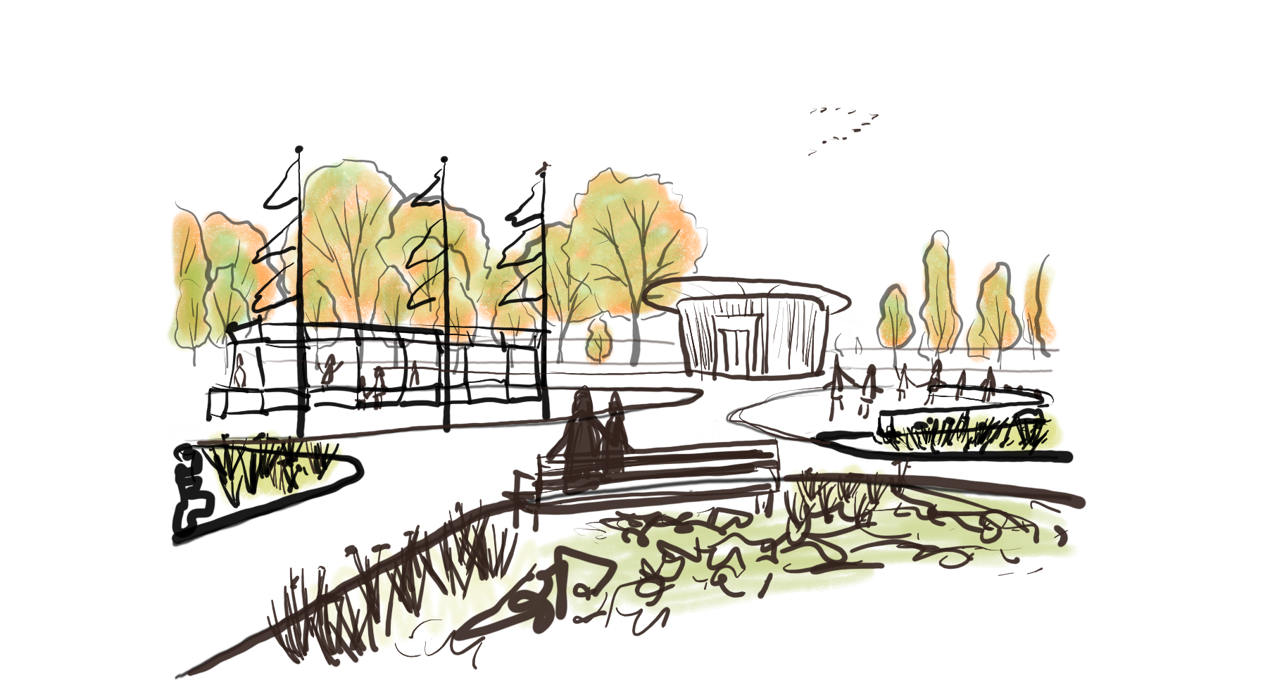 Process Sketch - Fall Festival (Color)