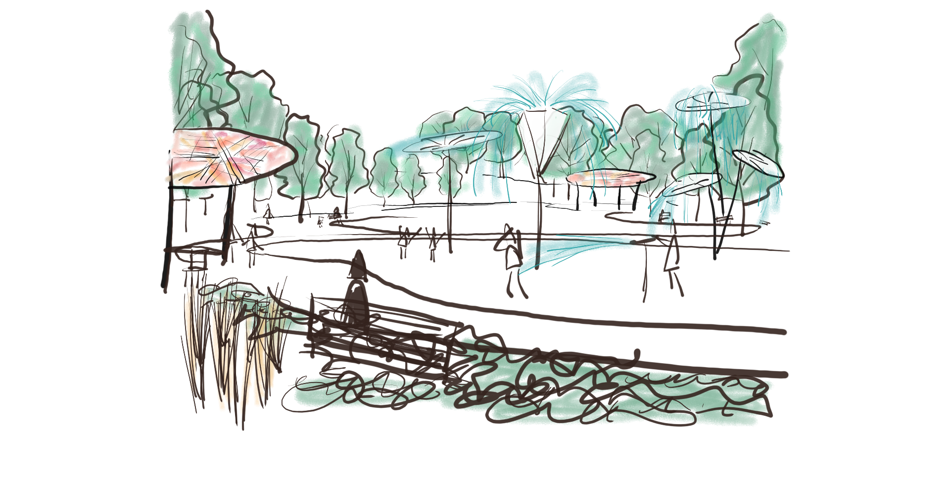 Process Sketch - Water Play (Color)